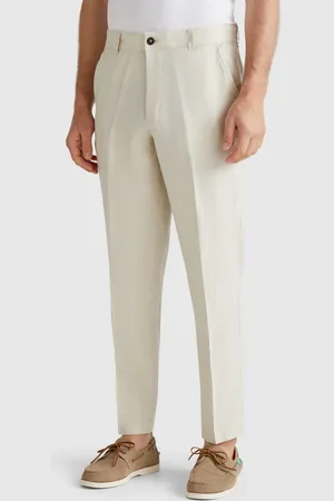 Benetton Chinos De Puro Lino