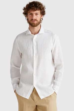 Benetton Camisa De Puro Lino