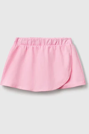 Benetton Pantalón Culotte De Puro Algodón
