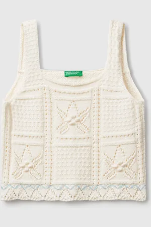 Benetton Top De Punto Con Estrellas