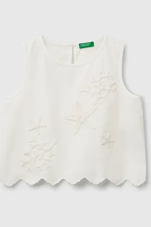 Benetton Top Con Parche De Crochet