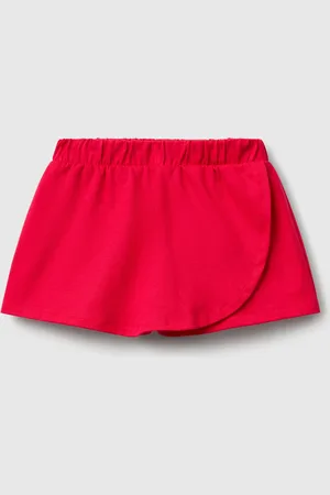 Benetton Pantalón Culotte De Puro Algodón