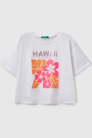 Benetton Camiseta Con Estampado De Purpurina