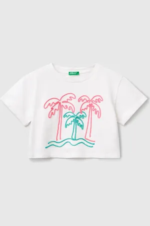 Benetton Camiseta Con Bordado