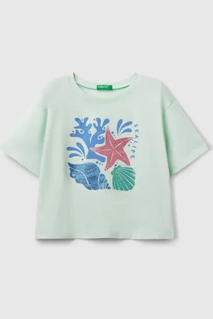 Benetton Camiseta Con Estampado De Purpurina