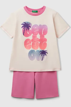 Benetton Pijama Con Maxi Logo