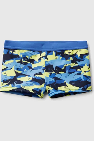 Benetton Bañador Tipo Shorts Con Estampado De Tiburones