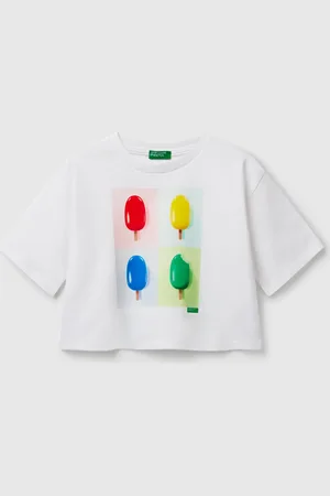 Benetton Camiseta Boxy Con Estampado De Helado