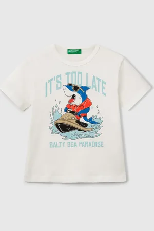 Benetton Camiseta De Algodón Orgánico Con Estampado