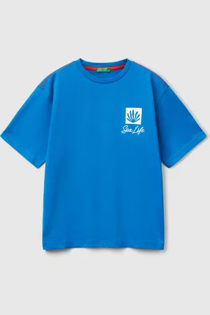 Benetton Camiseta Con Estampado De Eslogan Y Bordado