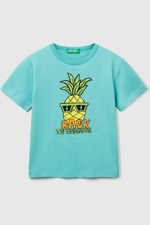 Benetton Camiseta De Algodón Orgánico Con Estampado