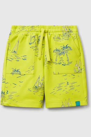 Benetton Shorts Con Estampado De Mar