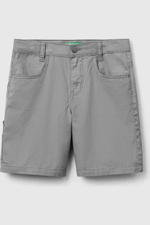 Benetton Pantalón Corto En Tejido Ligero De Puro Algodón. Cintura Elástica Interna Ajustable