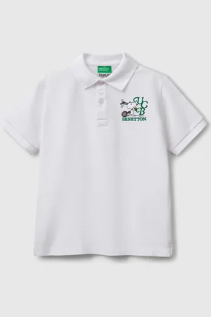 Benetton Polo Con Bordado Snoopy ©peanuts