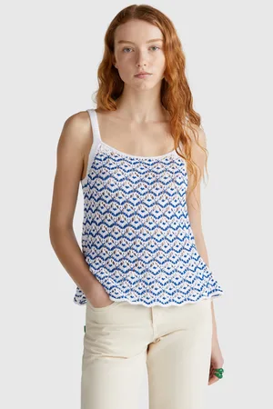 Benetton Camiseta Sin Mangas De Ganchillo