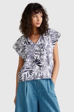 Benetton Camiseta Con Estampado De Flores