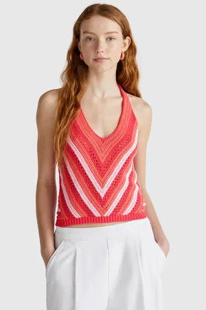 Benetton Top De Rayas De Crochet