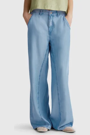 Benetton Pantalón Ancho Cambray