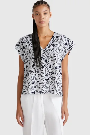 Benetton Camiseta Con Estampado De Flores
