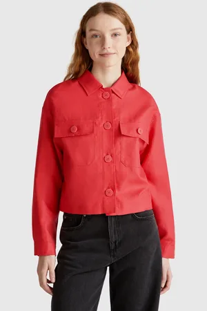 Benetton Chaqueta Mezcla De Lino