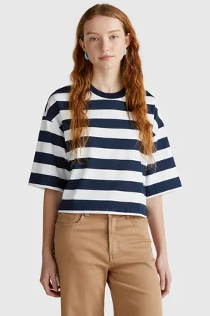 Benetton Camiseta Rayas Azules Y Blancas