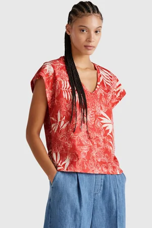 Benetton Camiseta Con Estampado De Flores