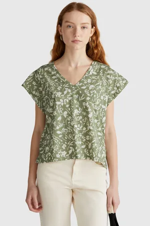 Benetton Camiseta Con Estampado De Flores