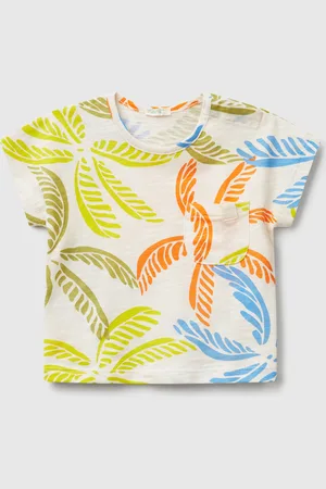 Benetton Camiseta Con Estampado Tropical