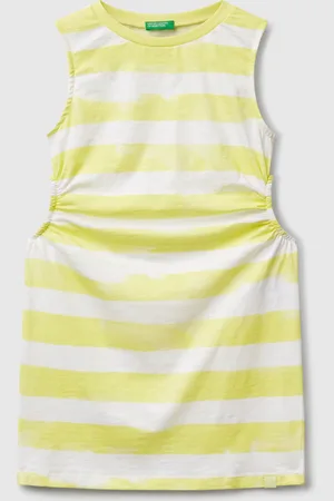 Benetton Vestido De Rayas Con Ojo De Buey