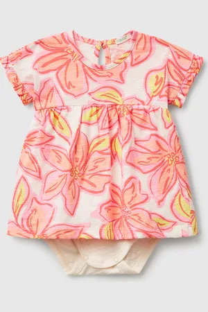 Benetton Vestido Con Estampado Floral