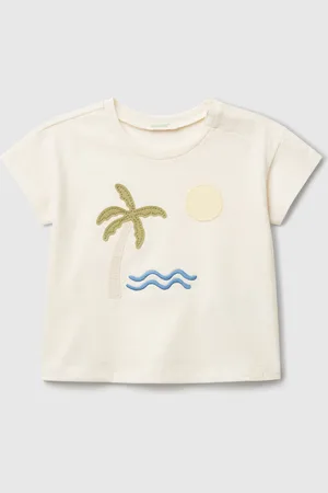 Benetton Camiseta Con Gráficos Veraniegos.