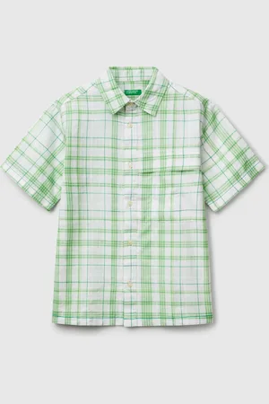Benetton Camisa Oversize Cuadros