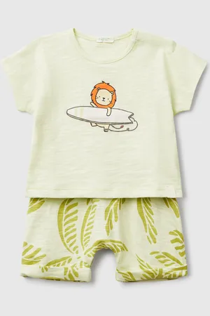 Benetton Conjunto Camiseta Ligera Y Pantalón Corto
