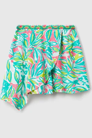 Benetton Minifalda Con Estampado Tropical