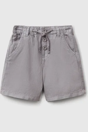 Benetton Bermudas Con Cordón En Mezcla De Lino
