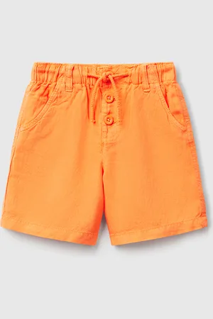 Benetton Bermudas Con Cordón En Mezcla De Lino