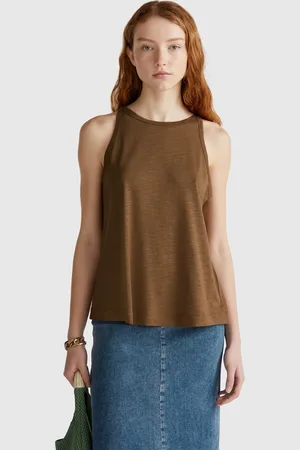 Benetton Camiseta Sin Mangas Con Cuello Halter