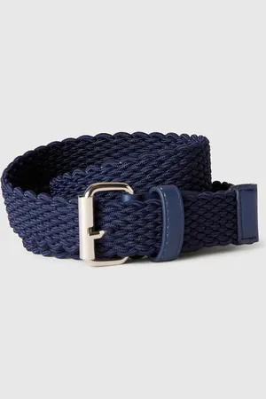 Benetton Cinturón Cinta Elástica Azul Oscuro