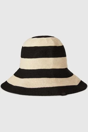 Benetton Sombrero A Rayas Blanco Y Negro