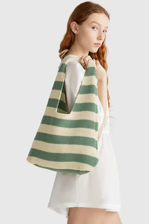 Benetton Bolso De Hombro De Ganchillo