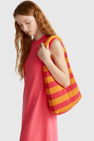 Benetton Bolso De Hombro De Ganchillo