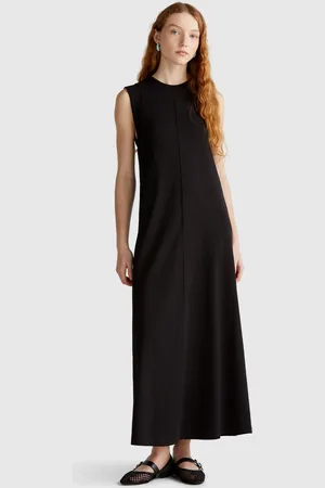 Benetton Vestido Sin Mangas De Puro Algodón