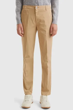 Benetton Chinos Slim Fit De Algodón