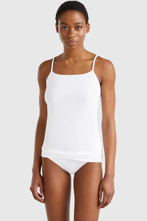 Benetton Camiseta De Tirantes De Algodón Elástico