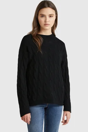 Benetton Jersey De Cachemir Mixto Con Ochos