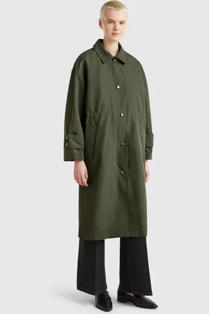 Benetton Parka Larga Con Relleno Extraíble