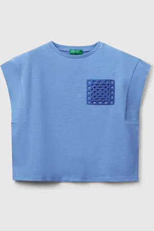 Benetton Camiseta Con Parche De Macramé
