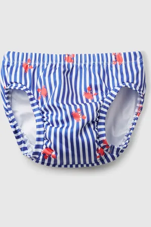 Benetton Braguita De Bañador A Rayas Con Cangrejos