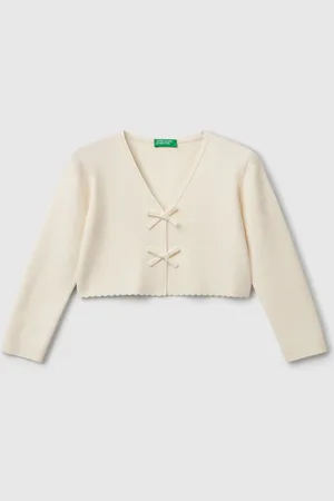 Benetton Cárdigan Con Lazos