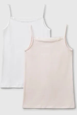 Benetton Dos Chalecos Interiores De Algodón Elástico.